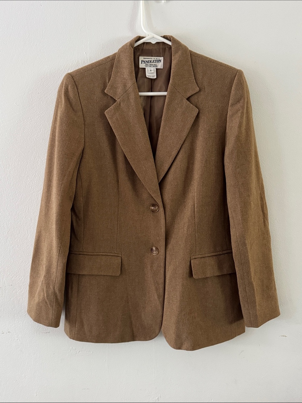 Pendleton Brown Wool Women's Blazer Jacket Sz 6